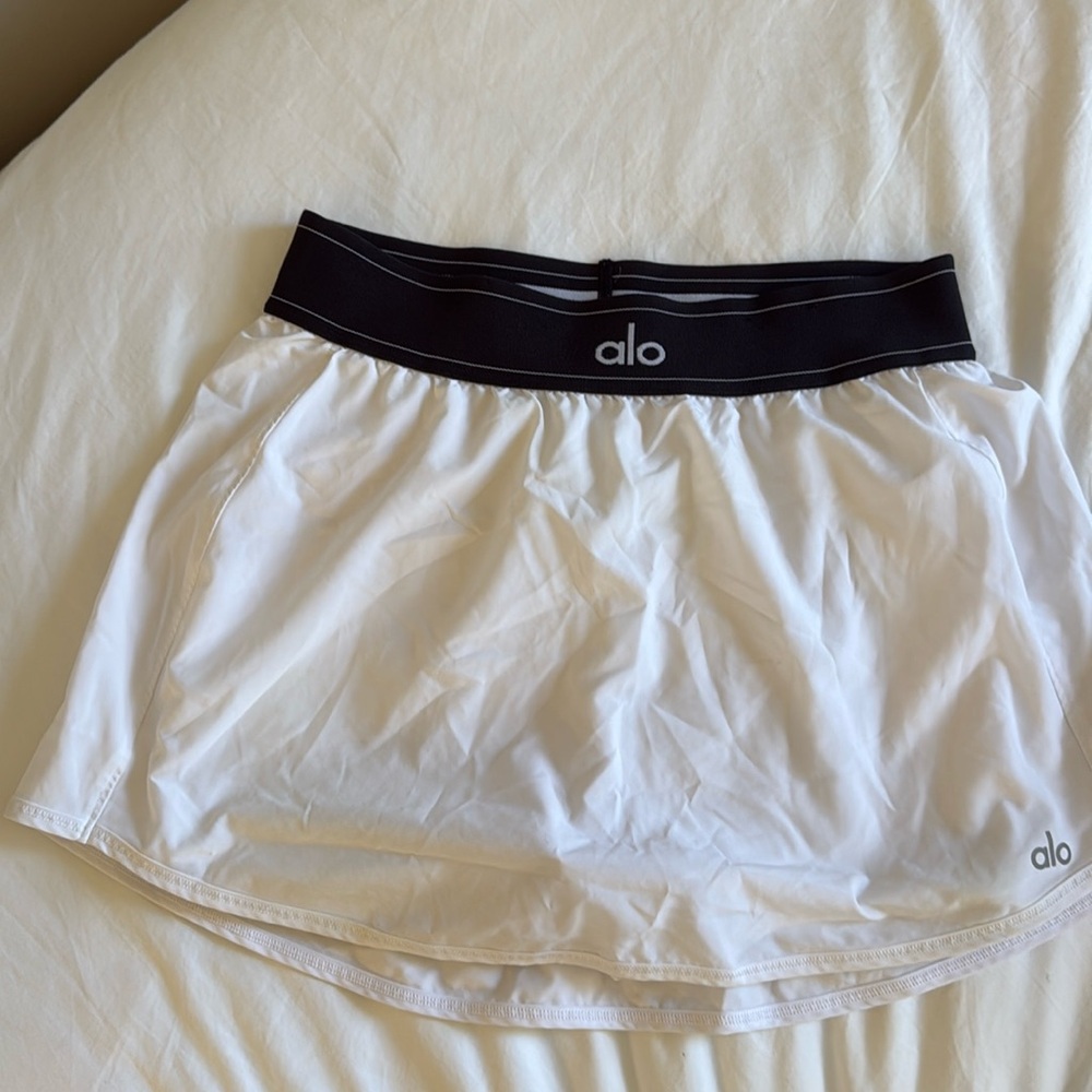 Alo Yoga White Match Point Tennis Skirt